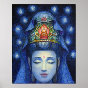 Poster Copie d'affiche d'art de méditation de Kuan Yin