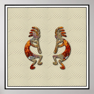 Poster Copie d'affiche "de la cannelure de Kokopelli"