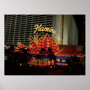Poster Copie d'affiche de Las Vegas de Flamant rose