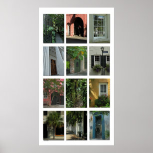 Poster Copie d'affiche de photo de portails de Charleston