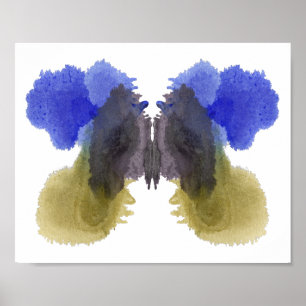 Poster Copie d'art d'amusement d'essai de tache d'encre