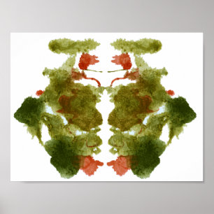 Poster Copie d'art d'amusement d'essai de tache d'encre