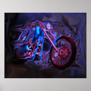 Poster Copie d'art de cavalier de nuit