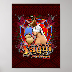 Poster Copie d'art de danseur de cerfs communs de Yaqui