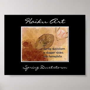 Poster Copie d'art de Haiku de tempête de poussière de