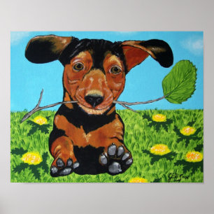 Poster Copie d'art de teckel