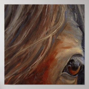 Poster Copie de beaux-arts de l'oeil du cheval