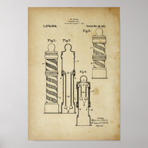 Poster Copie de brevet de regard d'illustration de