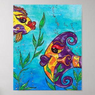 Poster Copie de fantaisie de poissons