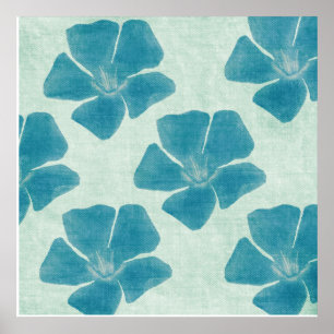 Poster Copie de fleur de turquoise