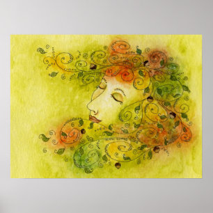 Poster Copie de nymphe d'automne