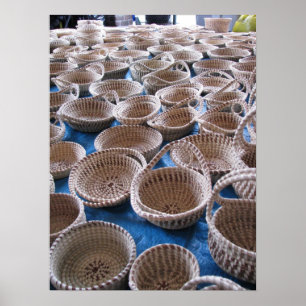 Poster Copie de paniers de Sc Sweetgrass de Charleston