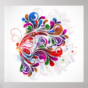 Poster Copie de papillons d'amour