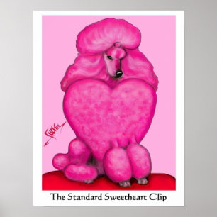 Poster Copie de toile de caniche d'amoureux