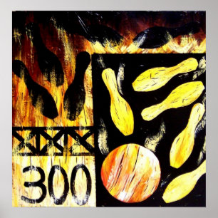 Poster COPIE de TOILE de GRÈVE de CUVETTE de BOWLING par