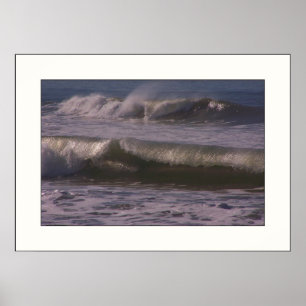 Poster Copie de vagues de plage d'océan
