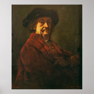 Poster Copie d'un Rembrandt Autoportrait, 1869