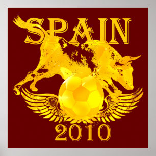 Poster Copie énorme d'affiche de l'Espagne 2010 pour des