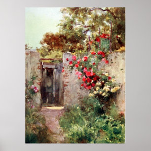 Poster Copie énorme Gicl de toile des fleurs 1918 de