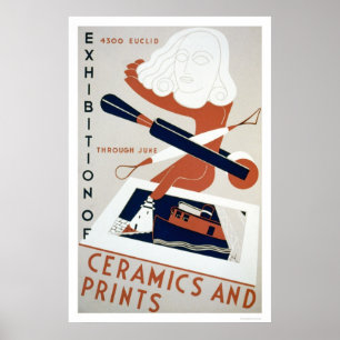 Poster Copie et expo de céramique WPA 1938