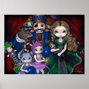 Poster Copie féerique d'art de ballet de Noël de suite de