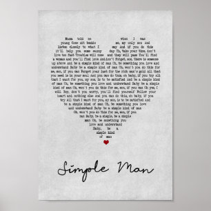 Poster Copie lyrique d'art de mur d'homme de chanson