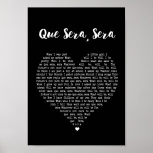 Poster Copie lyrique de chanson noire de coeur de sérums