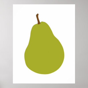 Poster Copie moderne de poire pour votre cuisine ou