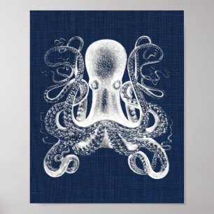 Poster Copie nautique de poulpe