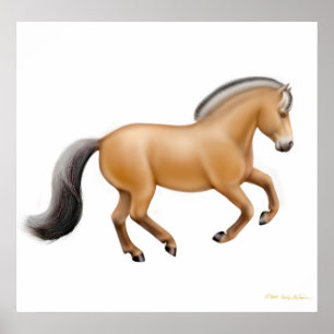 Poster Copie norvégienne de cheval de fjord