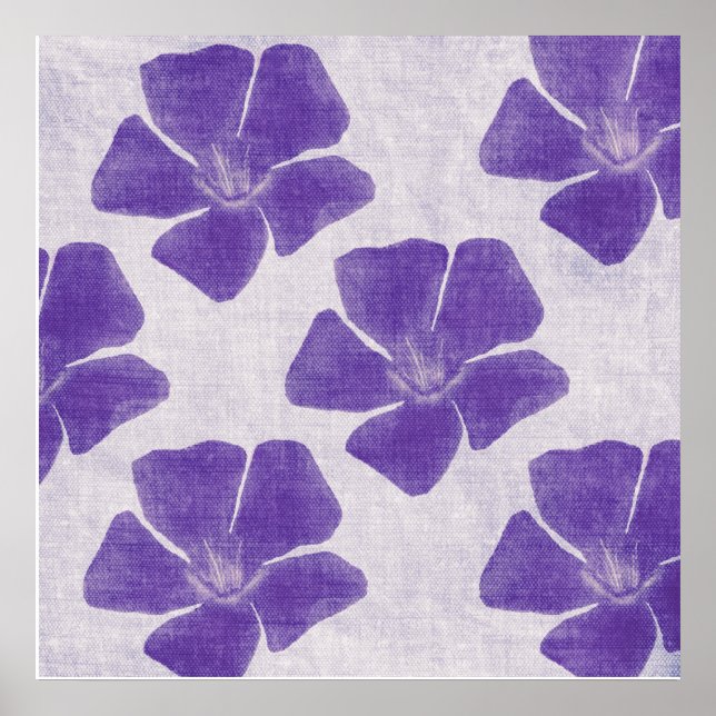 Poster Copie pourpre de fleur (Devant)