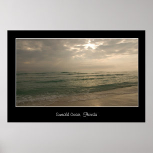 Poster Copie verte d'affiche de la Floride de côte