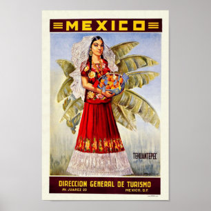 Poster Copie vintage du Mexique