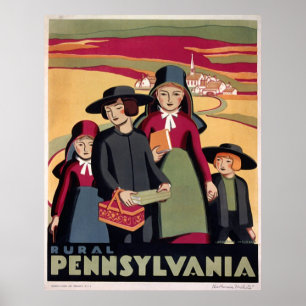 Poster Copie vintage rurale d'affiche d'art de la