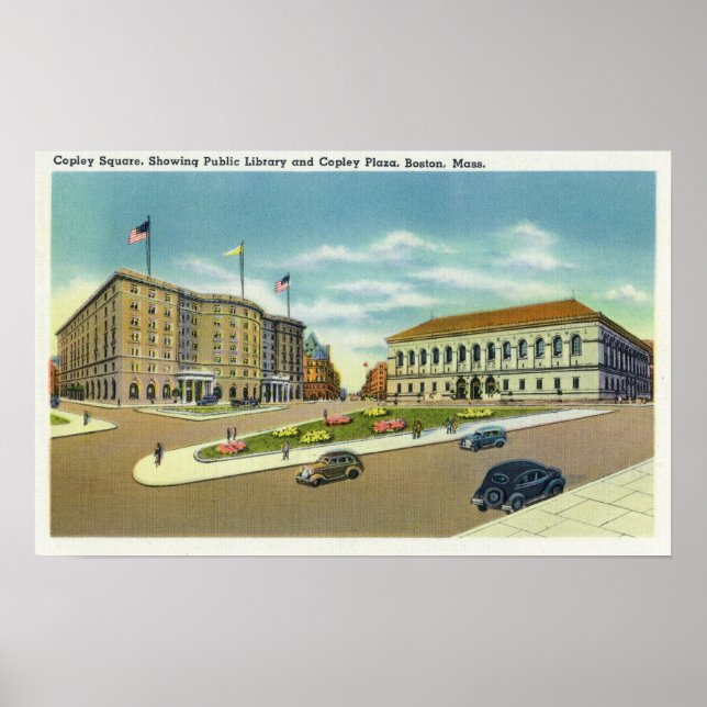 Poster Copley Plaza et vue Carré du public (Devant)