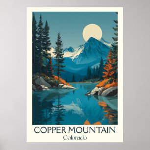 Poster Copper Mountain Colorado Vintage Lake Travel Art