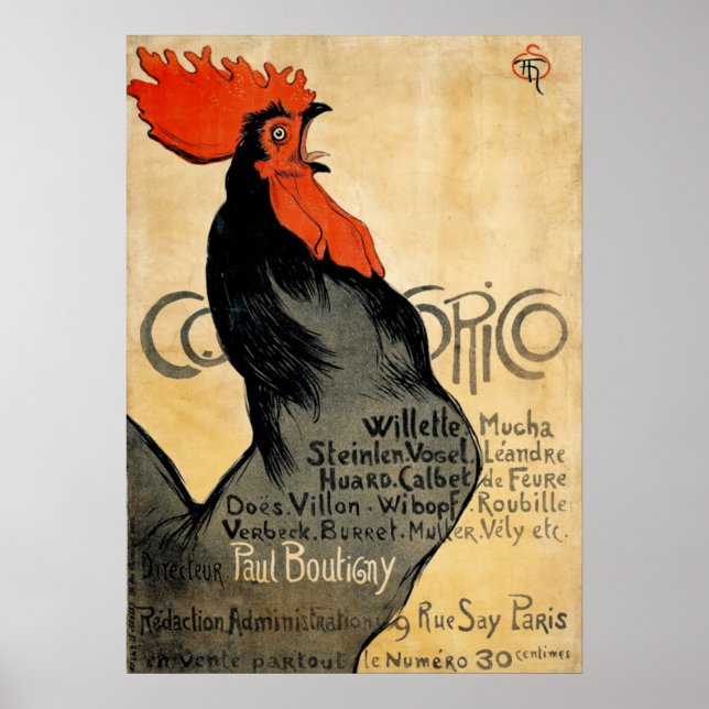 Poster Coq de Cocorico périodique (Devant)