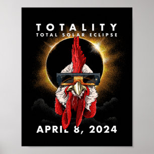Poster Coq de poulet solaire Eclipse 2024