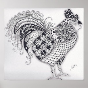 Poster Coq pleine taille