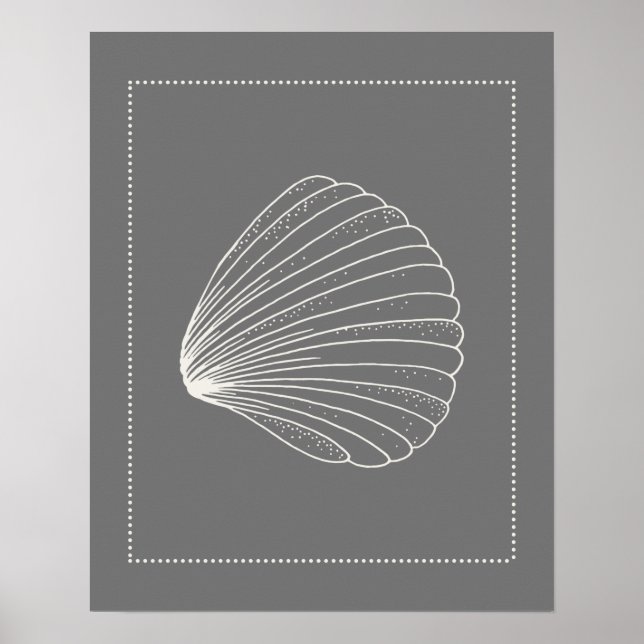 Poster Coque Clam Style Hamptons (Devant)