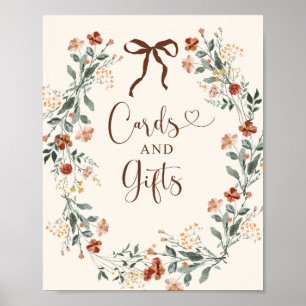 Poster Coquette Arc Automnal Fleurs Sauvages Enterrement