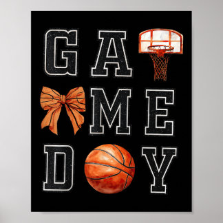 Poster Coquette Basketball Jeu Jour Basketball Maman