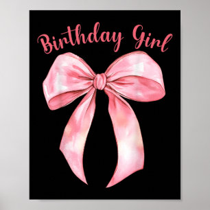 Poster Coquette Bow Anniversaire Filles Esthétiques Fille