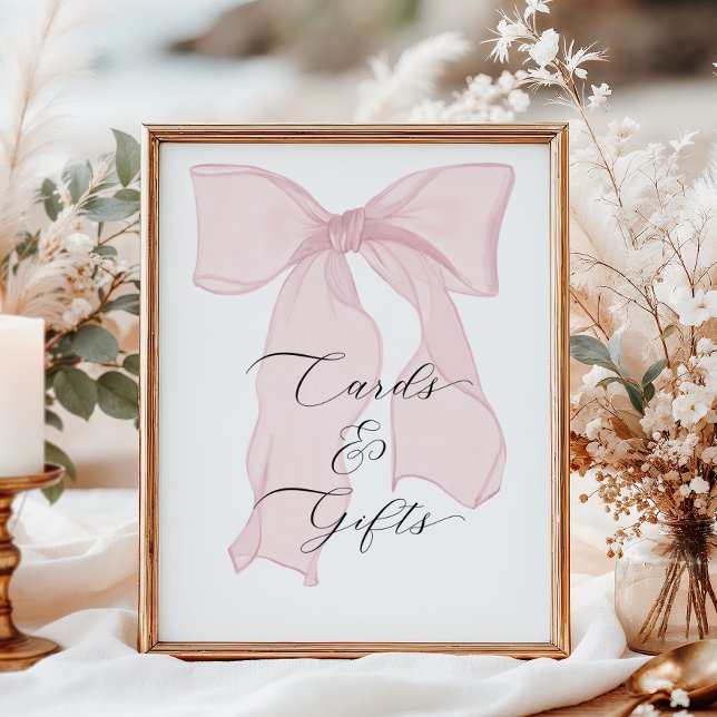 Poster Coquette Bow rose Anniversaire Cartes et cadeaux (Créateur téléchargé)