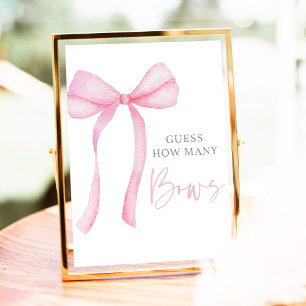 Poster Coquette Bow Rose Devine Combien De Jeu Anniversai
