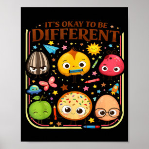 Poster Coquette C'est Okay d'être différent Sensibilisati