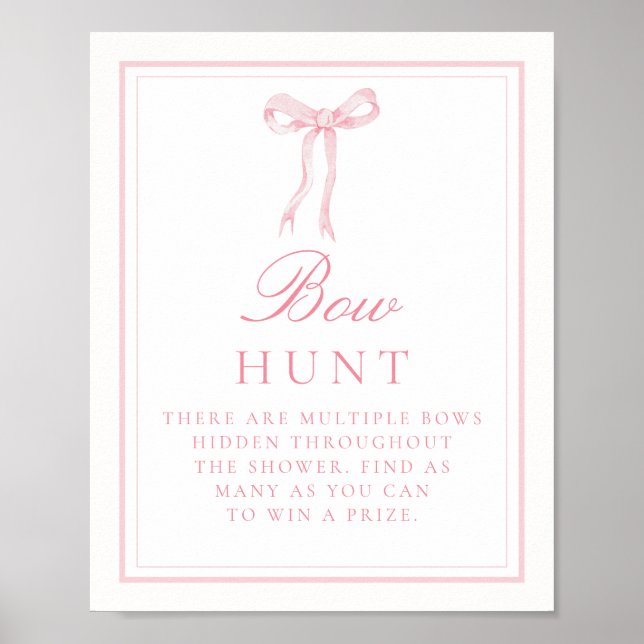 Poster Coquette Chasse De Bow Rose Trouver Le Jeu De Gues (Devant)