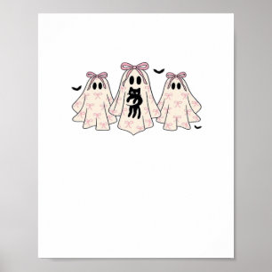 Poster Coquette fantômes avec un chat noir T-shirt classi