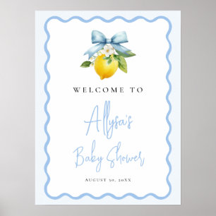 Poster Coquette Lemon Italie Wavy Baby shower Bienvenue