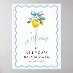 Poster Coquette Lemon Italien Ciao Baby shower Bienvenue